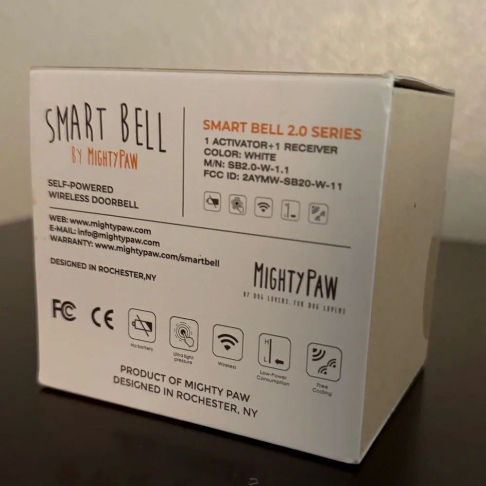 Mighty Paw Smart Bell Dog Potty Training Doorbell | Wireless | Self-Powered NIB